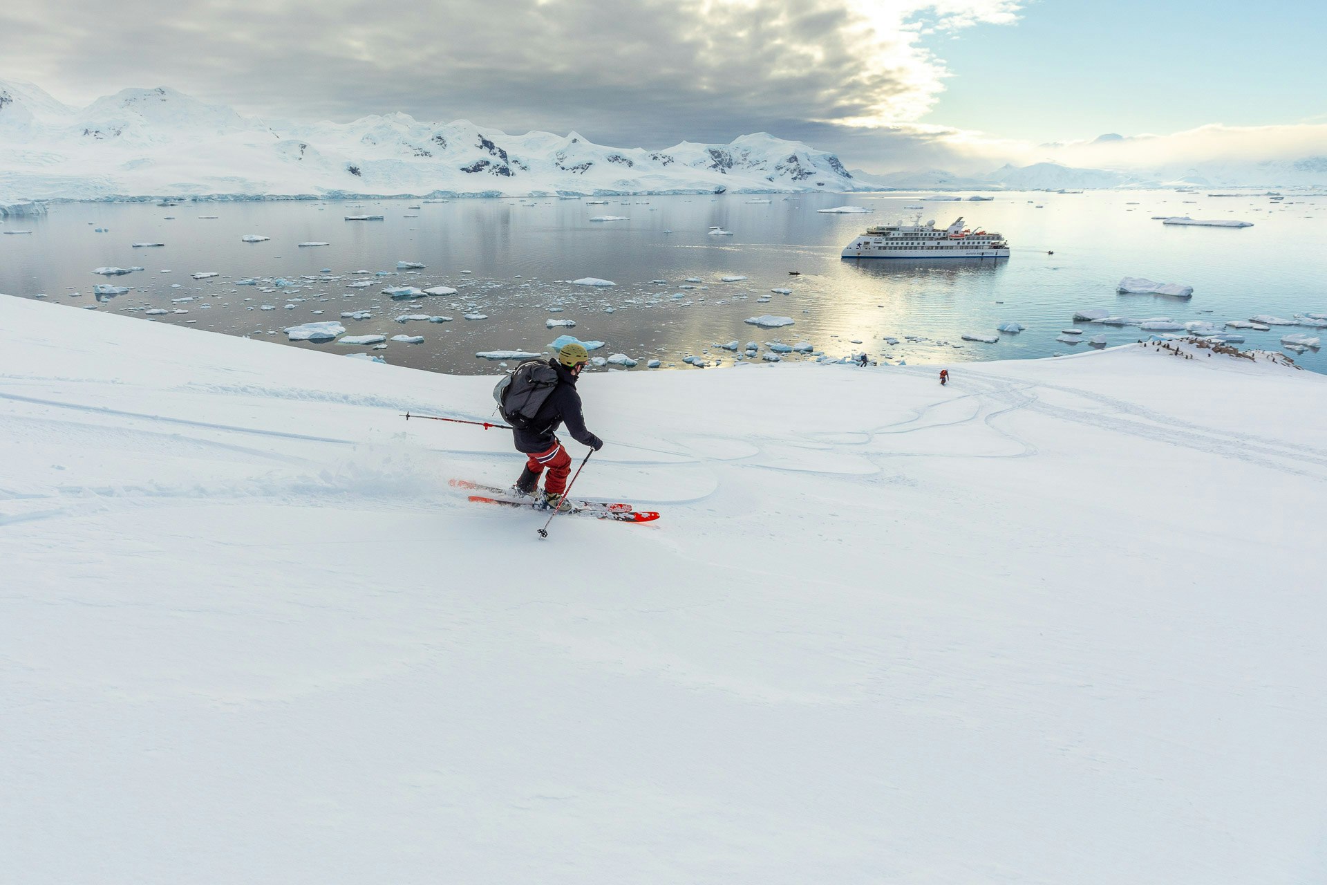 Ski-Snowboarding, Neko Harbour, Antarctica, Adrian Wlodarczyk