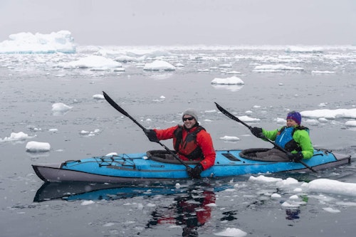 Paddling in Antarctica