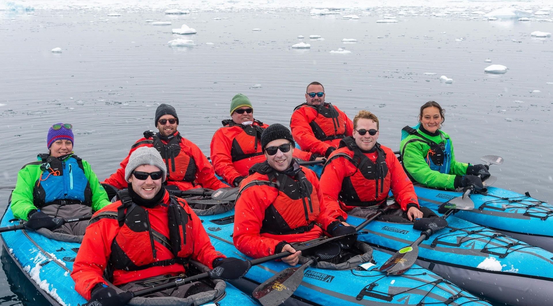 Paddling in Antarctica