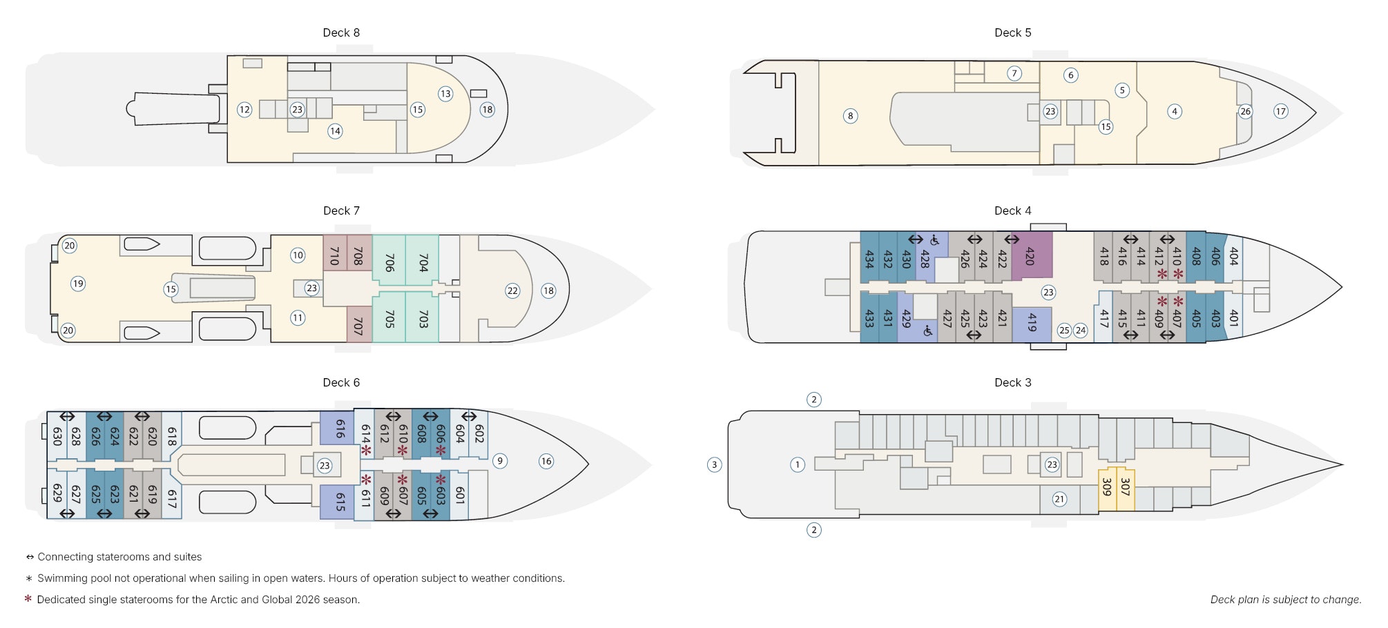 The sylvia Earle Deck Plan