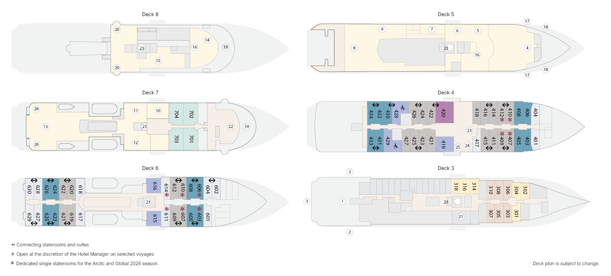 The sylvia Earle Deck Plan