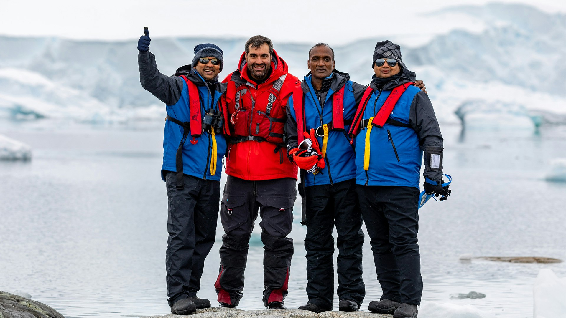 Passengers at Wilhelmina Bay