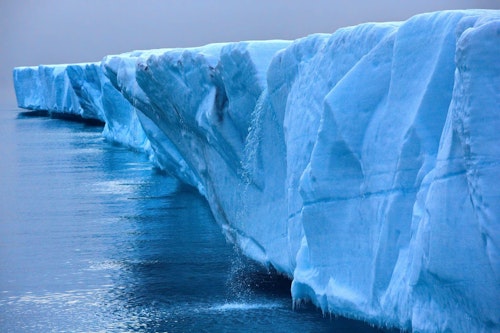 A close-up shot of the Ross Ice Shelf, Antarctica, Shutterstock