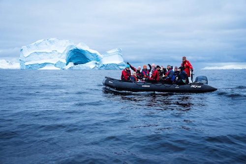 Zodiac Cruising, Hydruga Island, Antarctica, Tyson Mayr