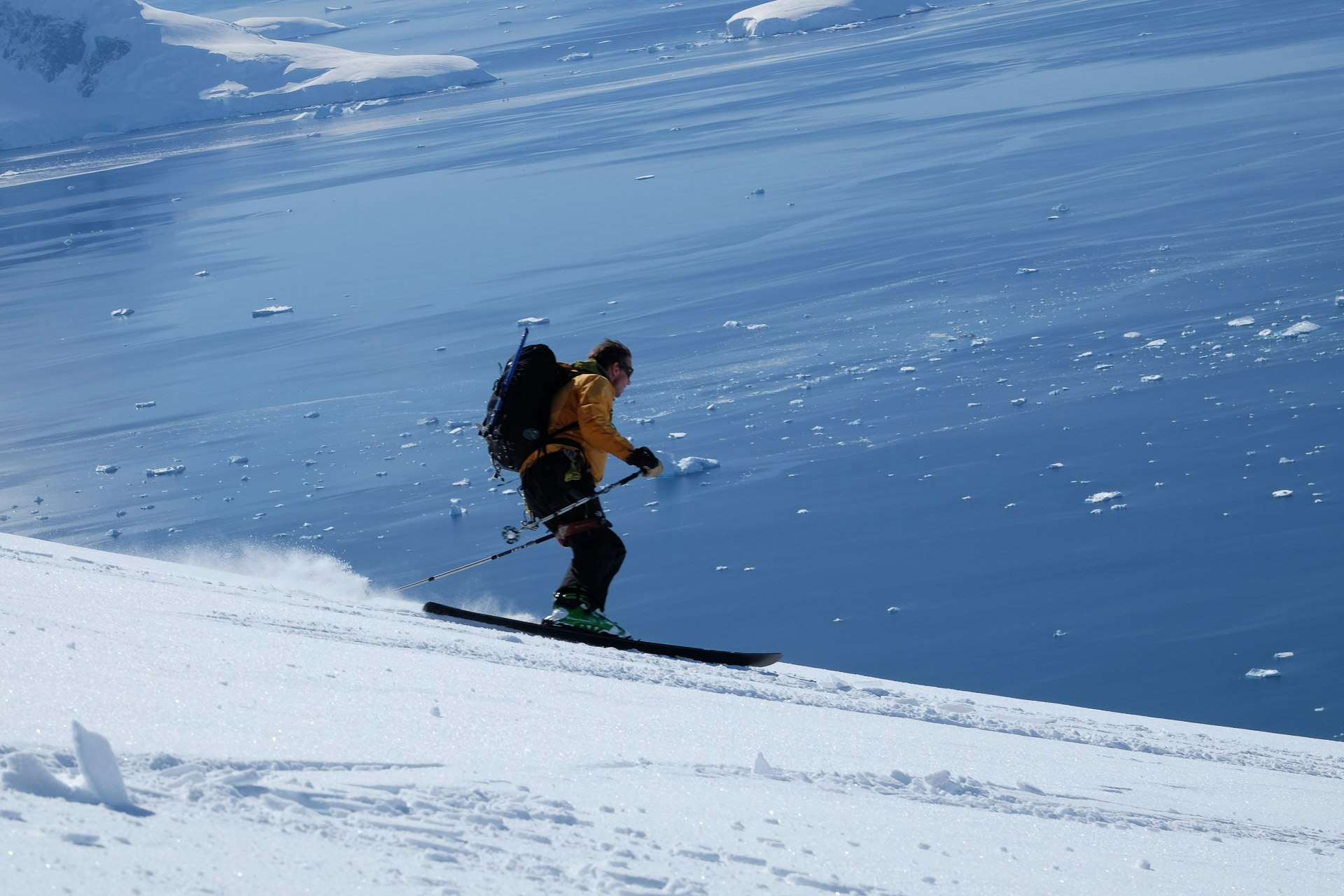 Skiing Downhill, Antarctic Peninsula, Tarn Pilkington